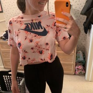 Nike floral crop top